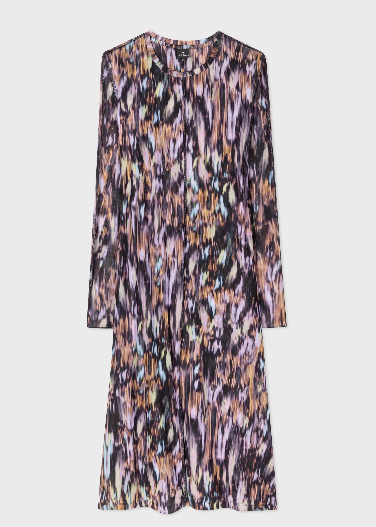 'Bark' Print Mesh Dress - 1