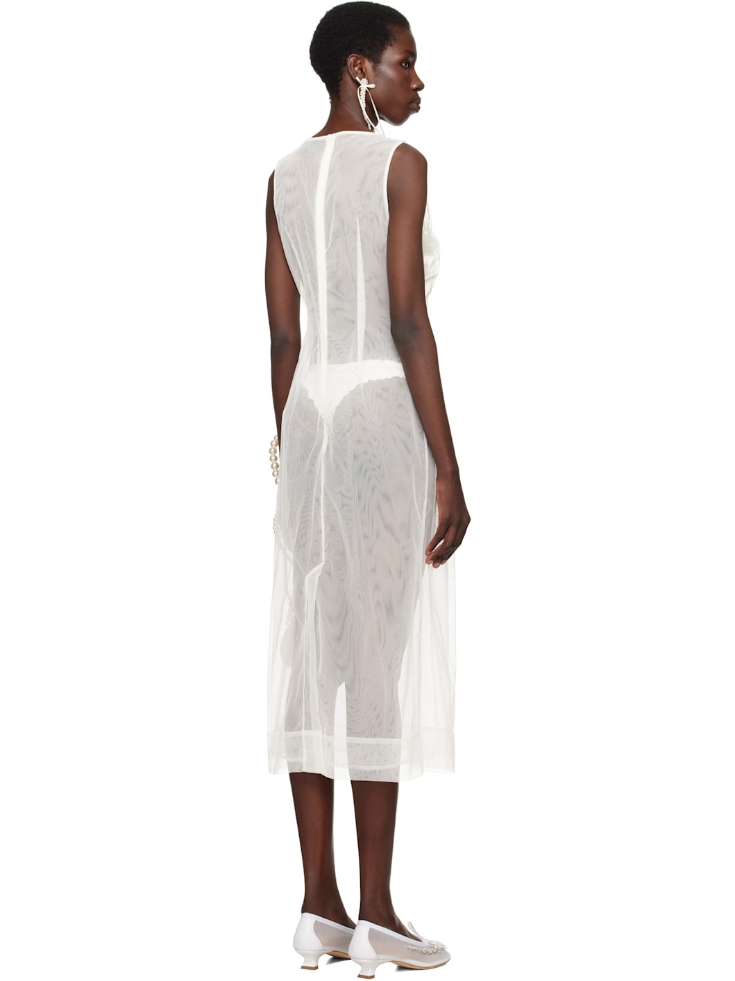 SSENSE Exclusive Bridal Capsule Carnation Dart Midi Dress - 3
