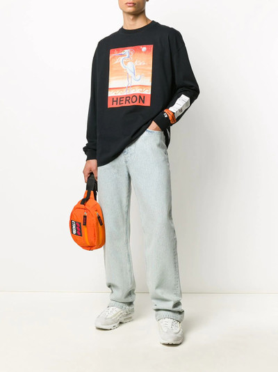 Heron Preston crew neck printed logo sweater outlook