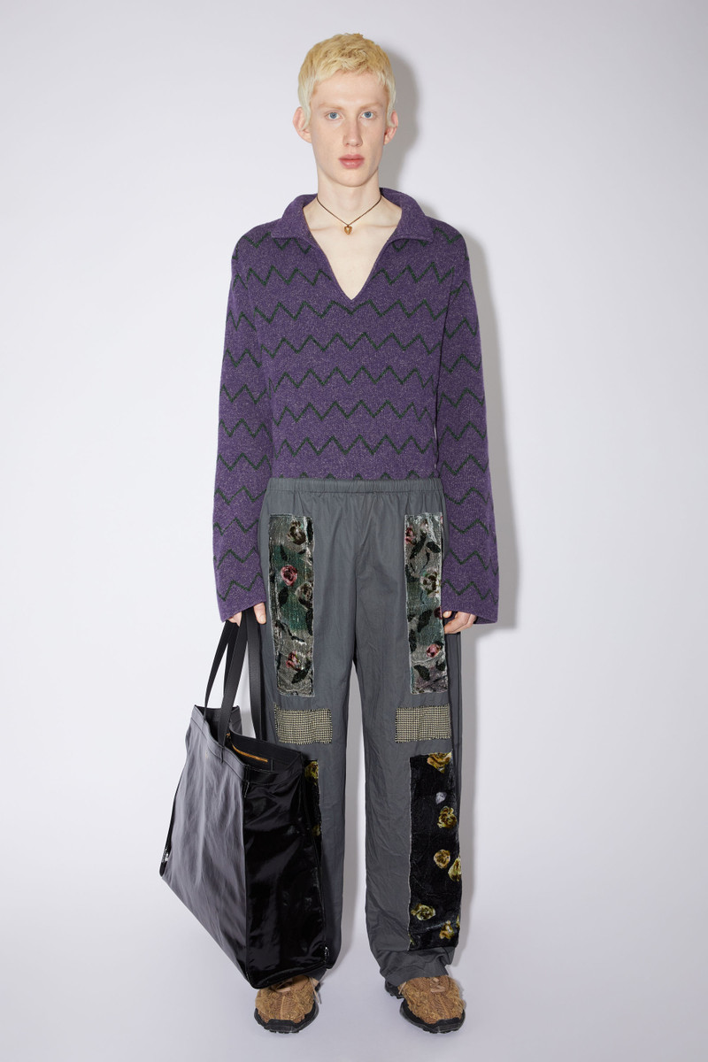 Acne Studios Loose fit patch trousers - Grey outlook
