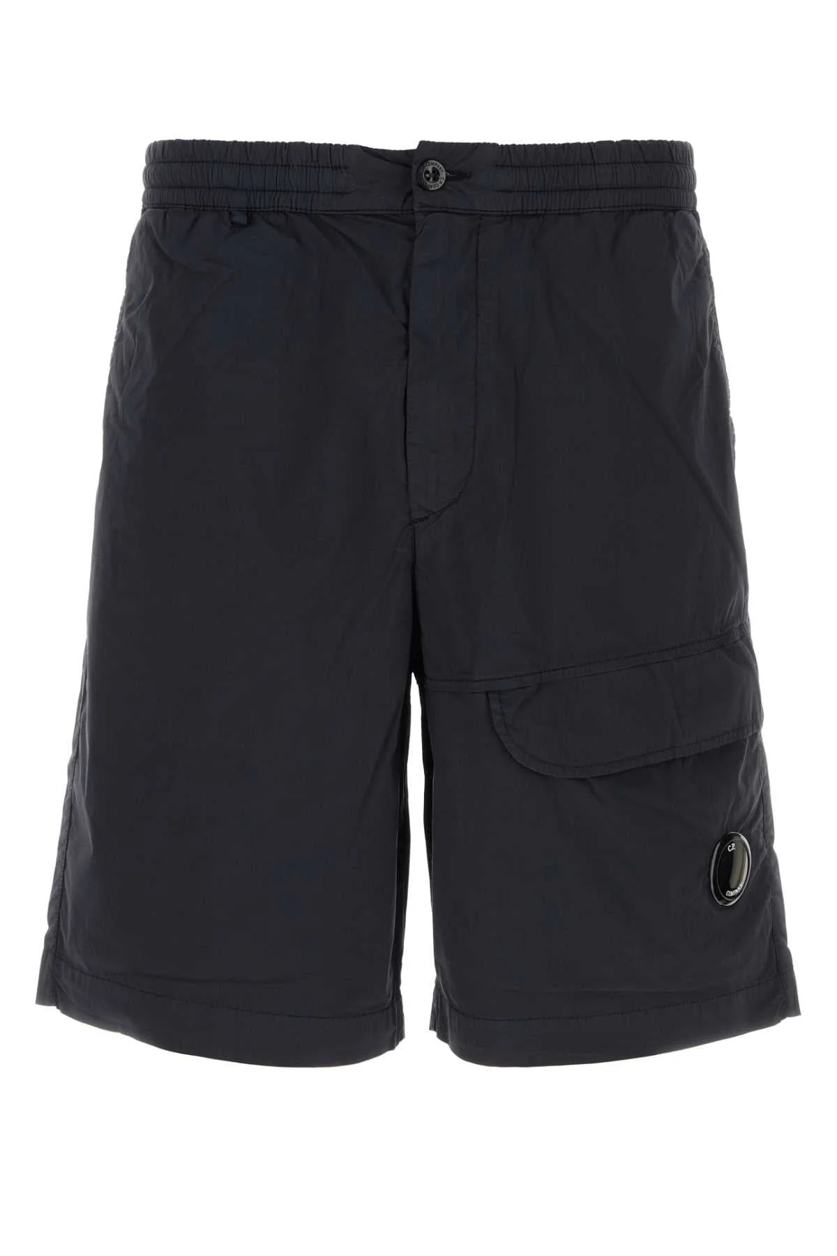 C.P. Company Men Midnight Blue Stretch Cotton Blend Bermuda Shorts - 1