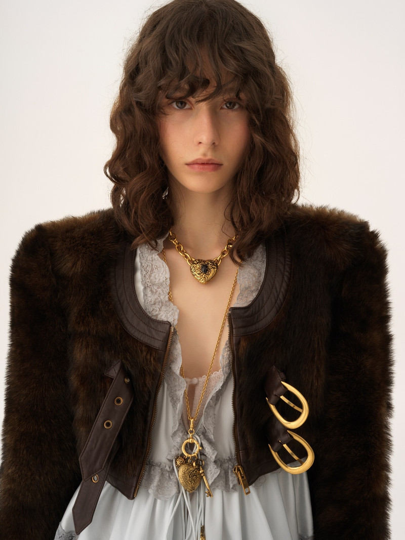 CROPPED SPENCER JACKET IN LEATHER 6