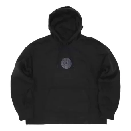 (WMNS) Air Jordan x Paris Saint-Germain Hoodie Asia Sizing 'Black' DZ3267-010 - 1