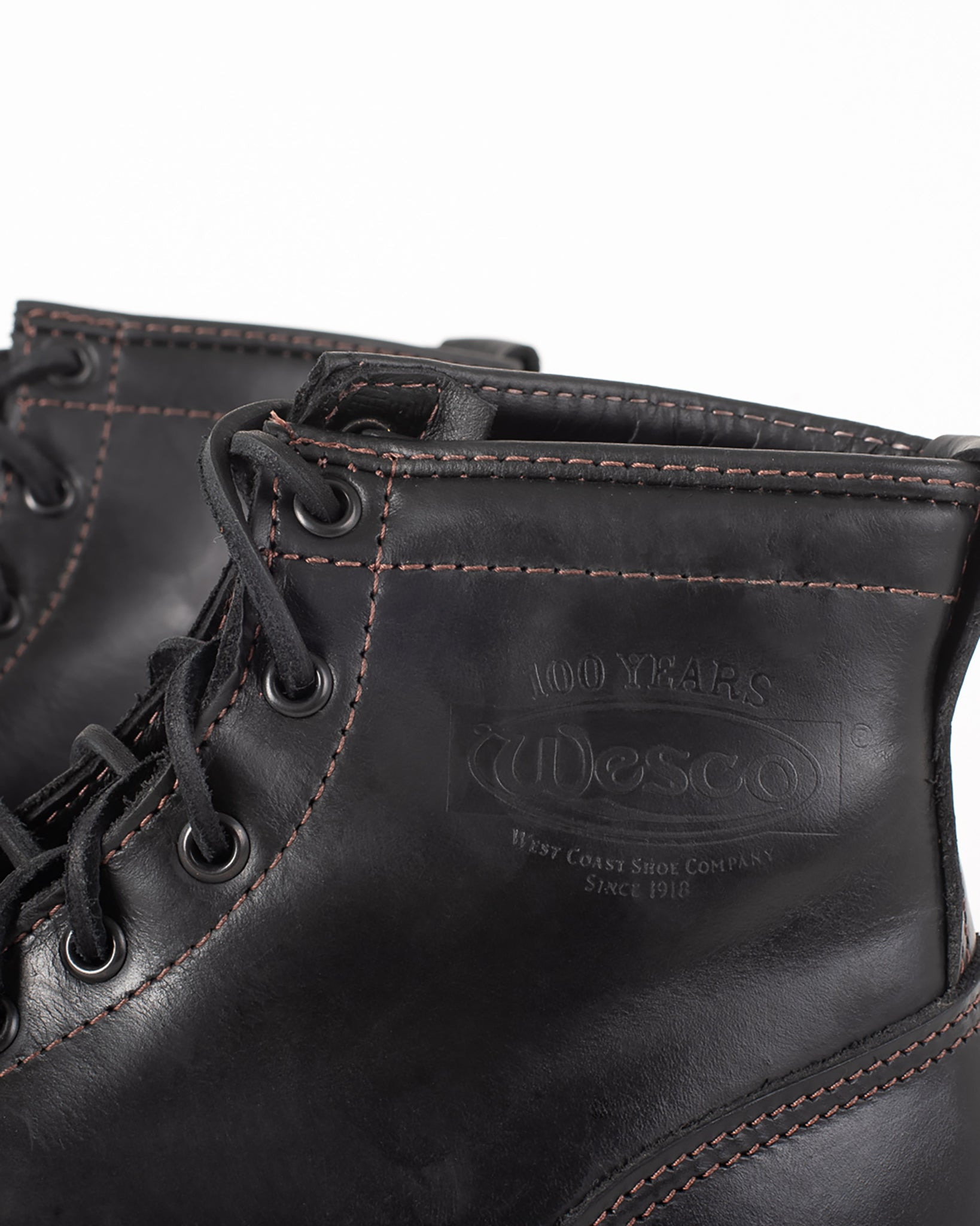 IHWE-GLMN-BLK Iron Heart Int'l x Wesco® - 7" Domain Toe Cap Boot - Black Tie. The "Guildsman" - 9