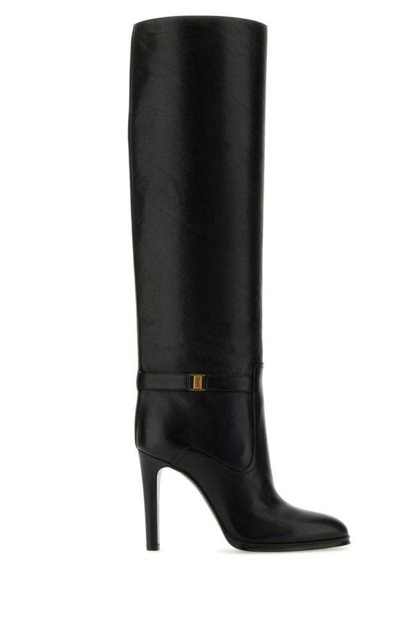 Saint Laurent Woman Black Leather Diane Boots - 1