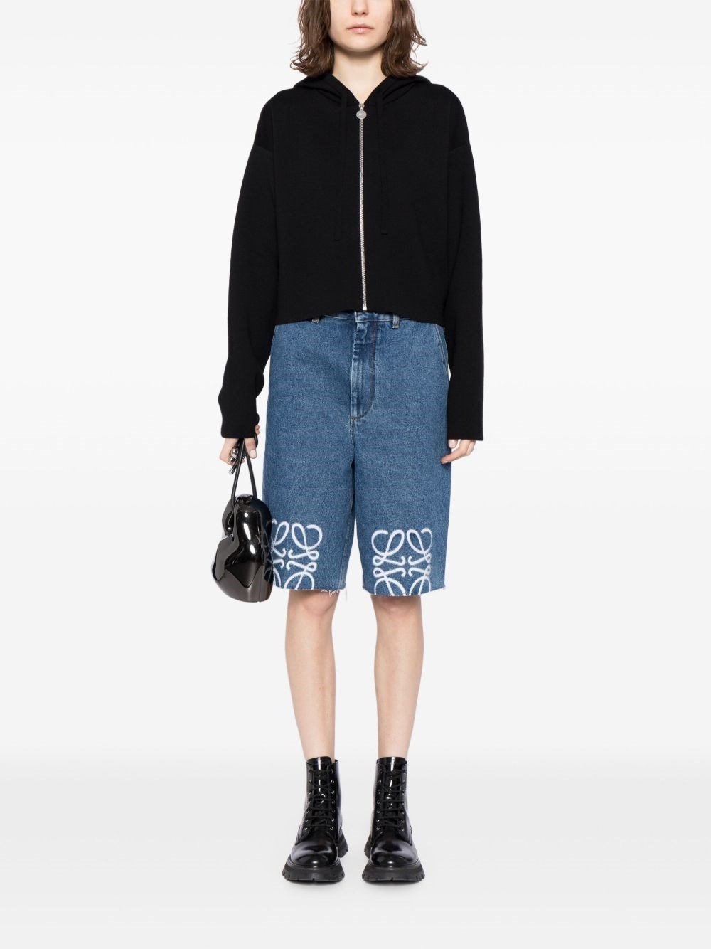 Anagram denim shorts - 4