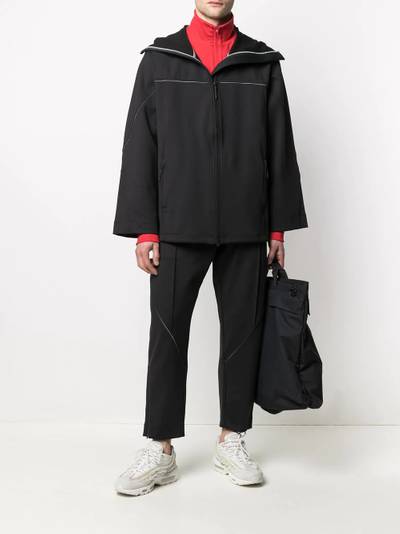 Y-3 contrast piping hooded jacket outlook