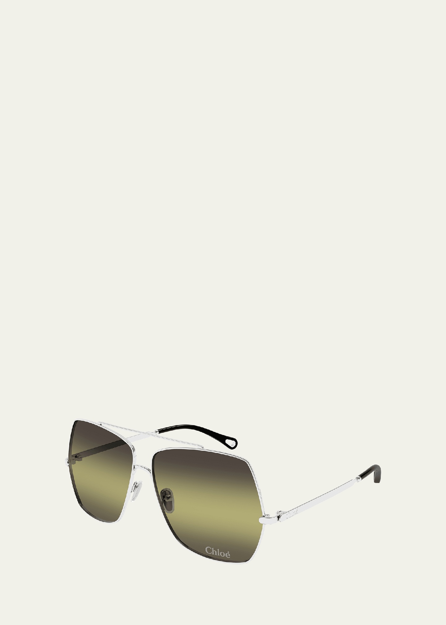 Gradient Aviator Metal Sunglasses - 2