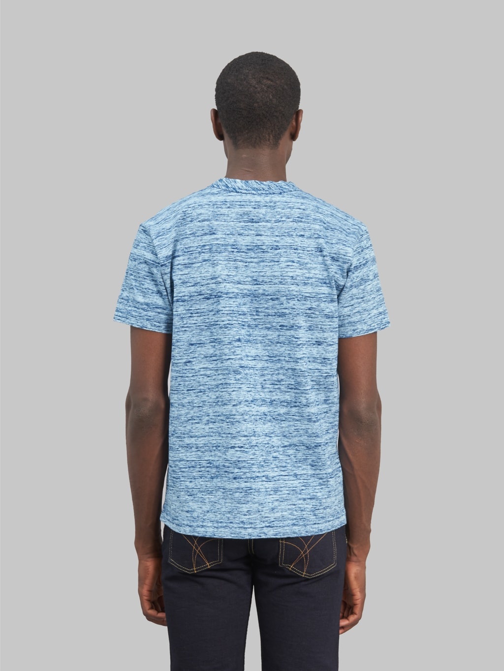 Pure Blue Japan  KS-5011-SS Kasuri T-shirt Indigo - 4
