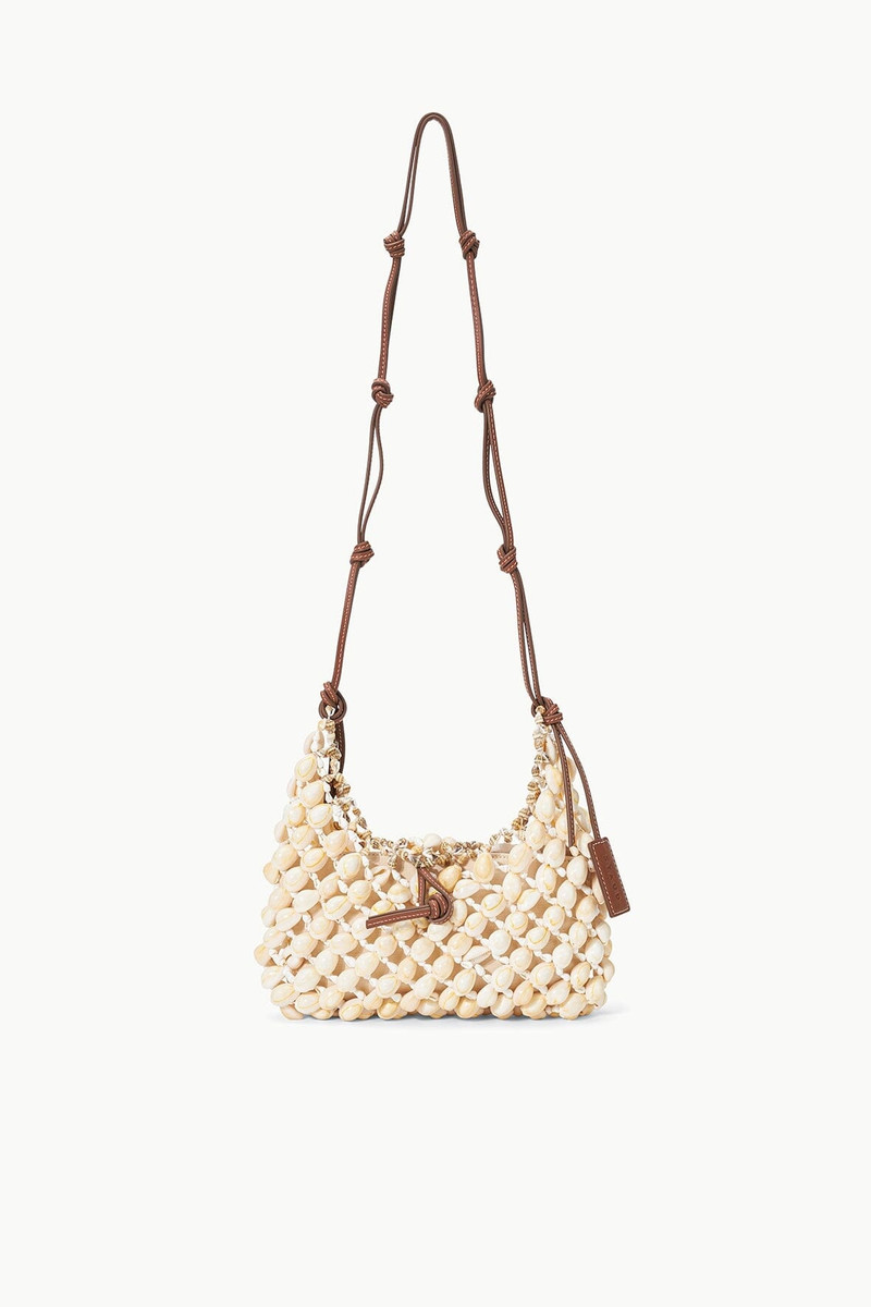 STAUD VACANZA SHELL SHOULDER BAG NATURAL TAN 1