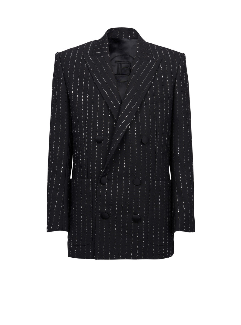 Blazer with sequin stripes 1
