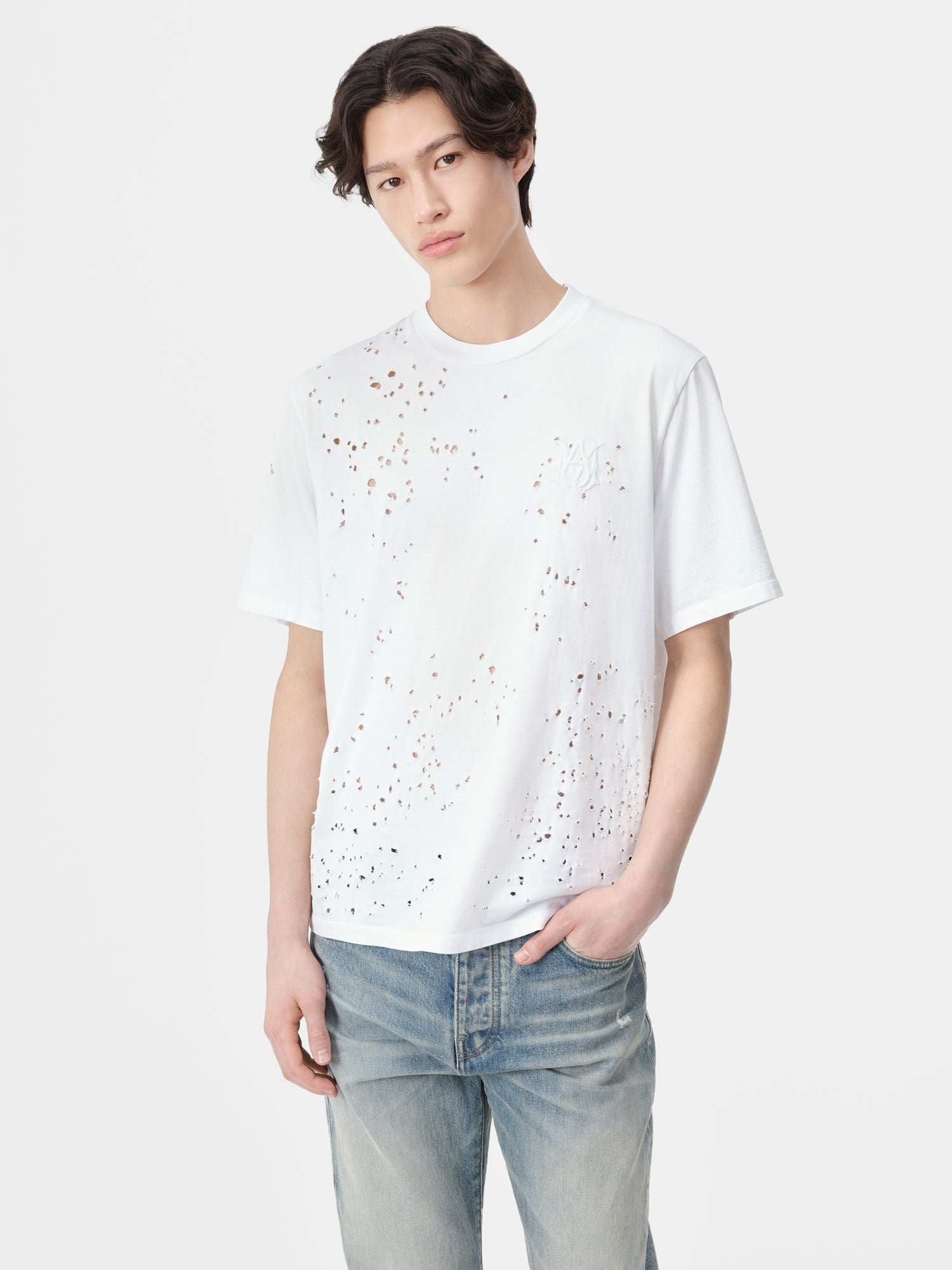 AMIRI MA SHOTGUN EMBROIDERED TEE | REVERSIBLE