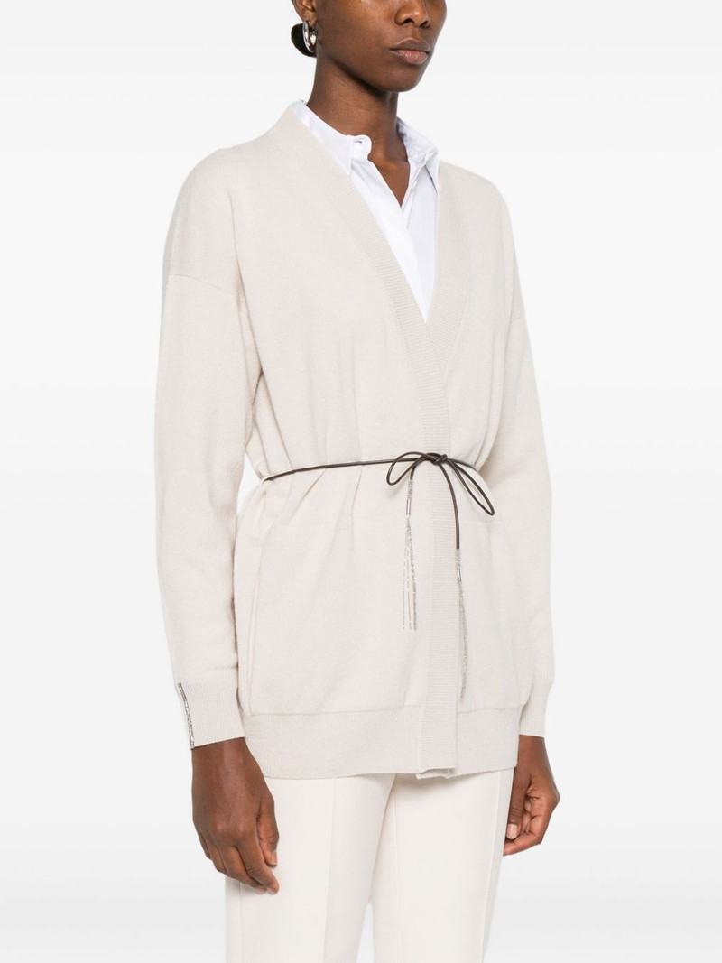 tie-fastening V-neck cardigan 3