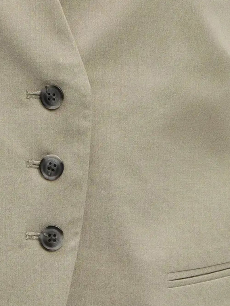 melange-effect V-neck waistcoat 3