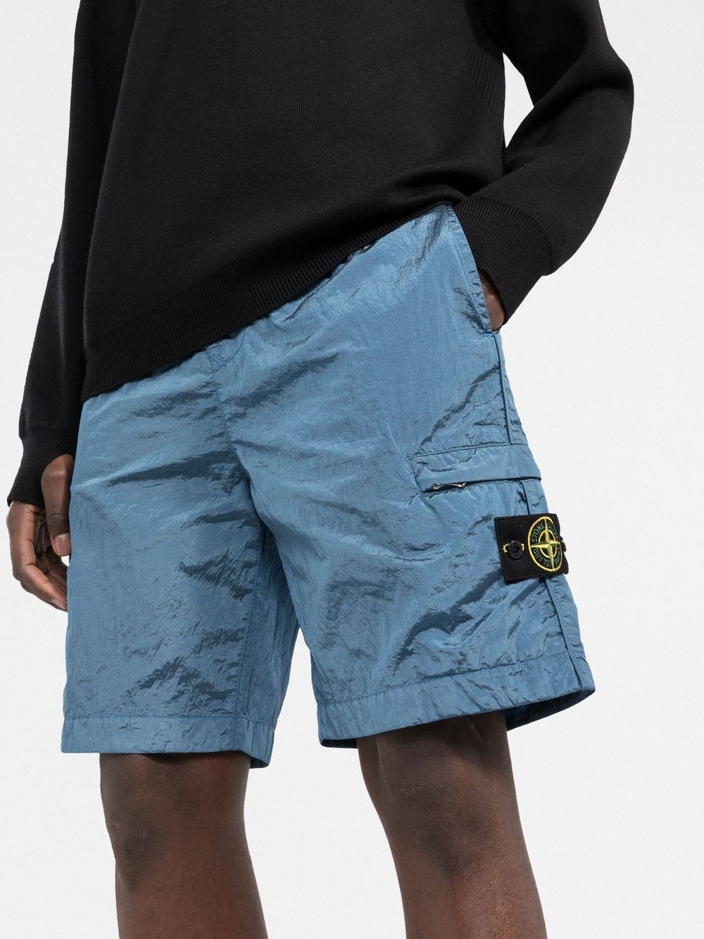 Compass-patch bermuda shorts - 3