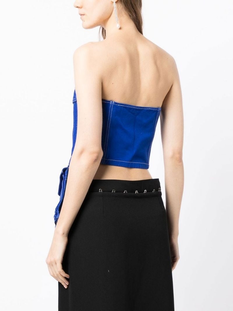 pocket denim corset - 4