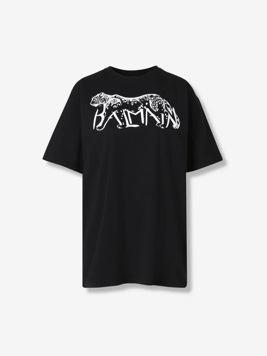 Balmain Leopard Print T-Shirt - 1