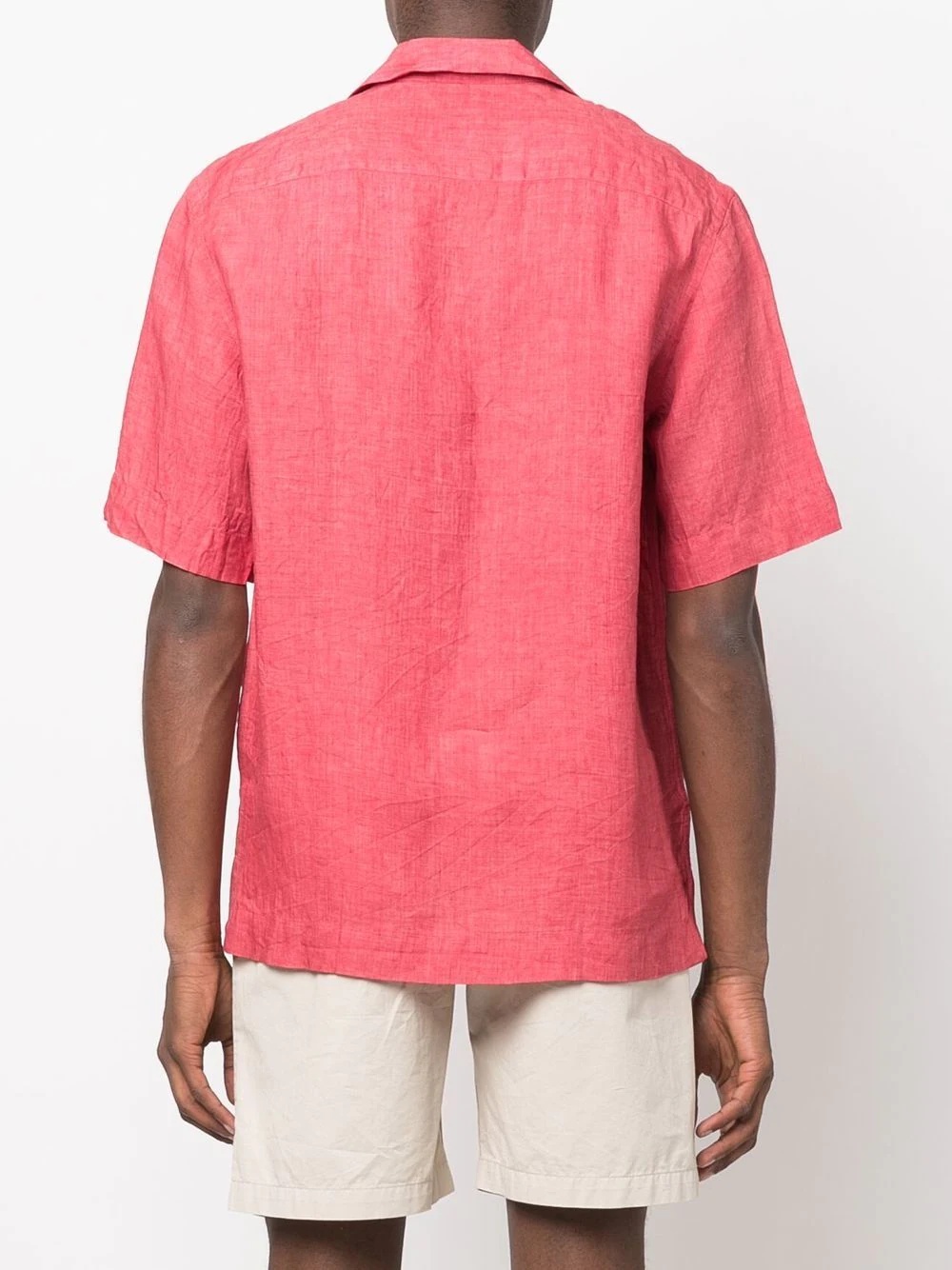 short-sleeved linen shirt - 4