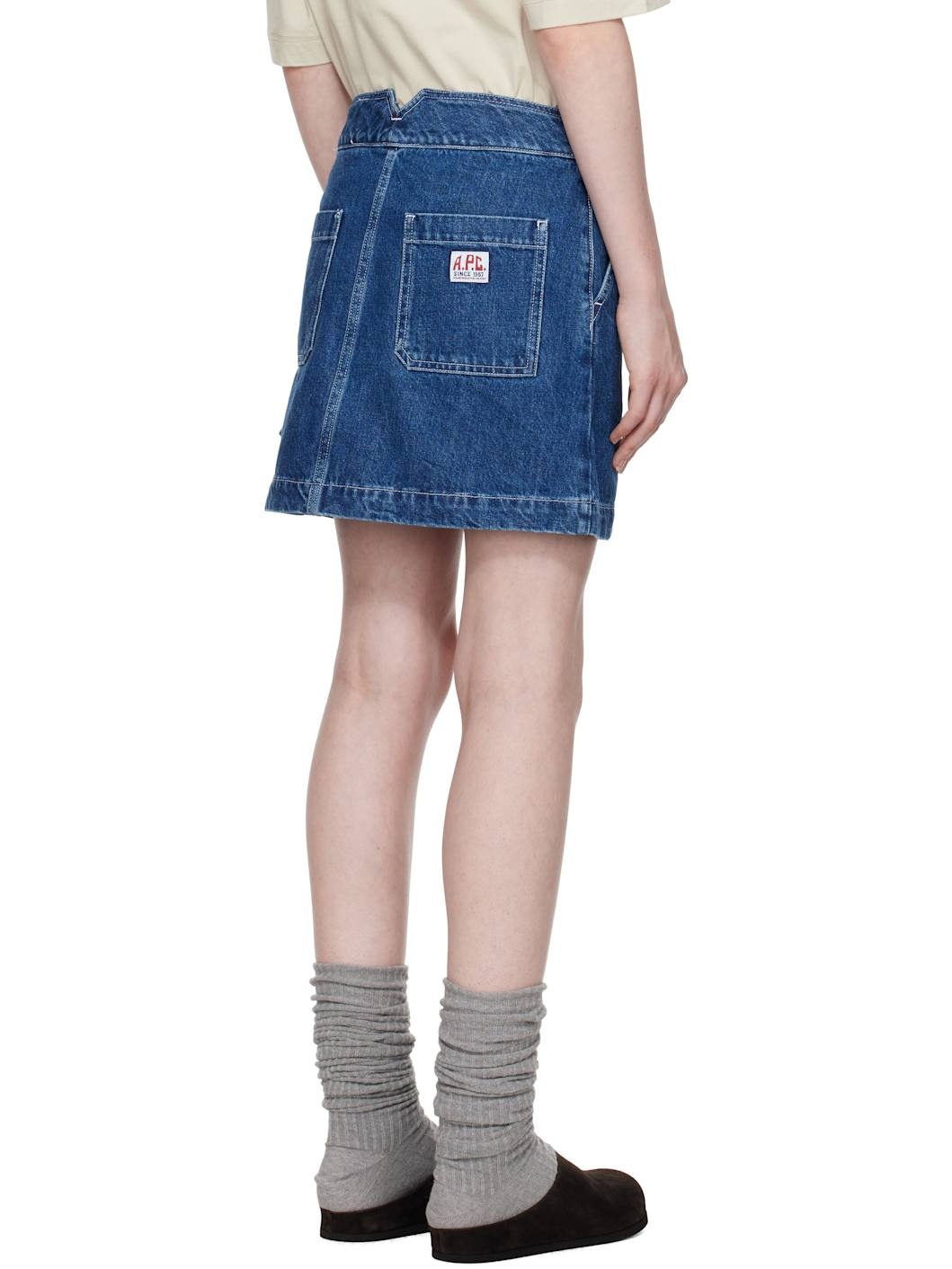 Blue Christie Denim Miniskirt - 3