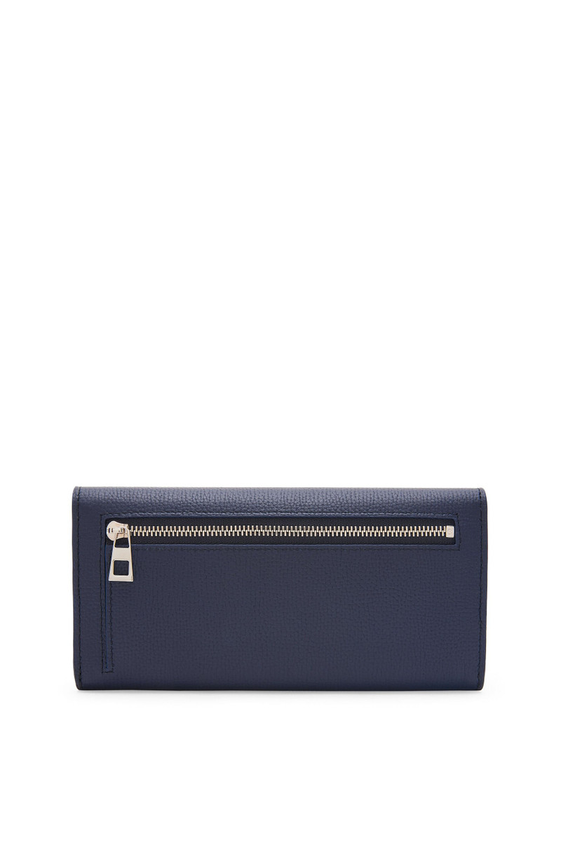 Anagram continental wallet in pebble grain calfskin 4