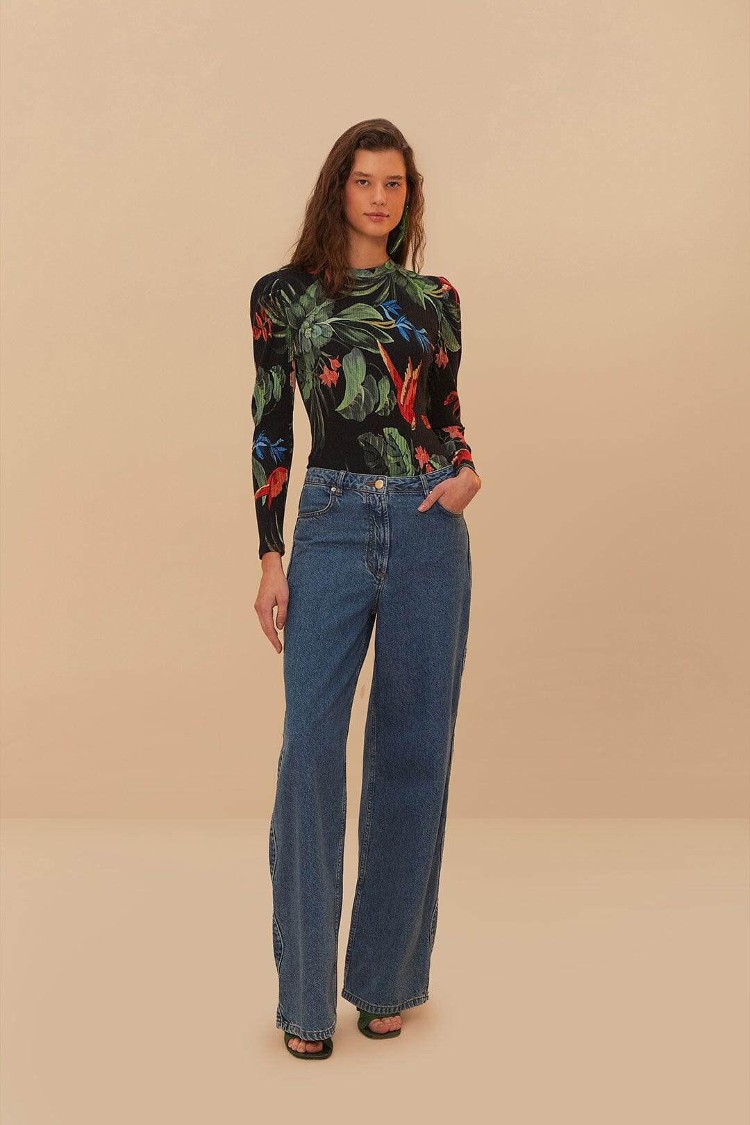 Black Midnight Macaw Fiesta Bodysuit - 2
