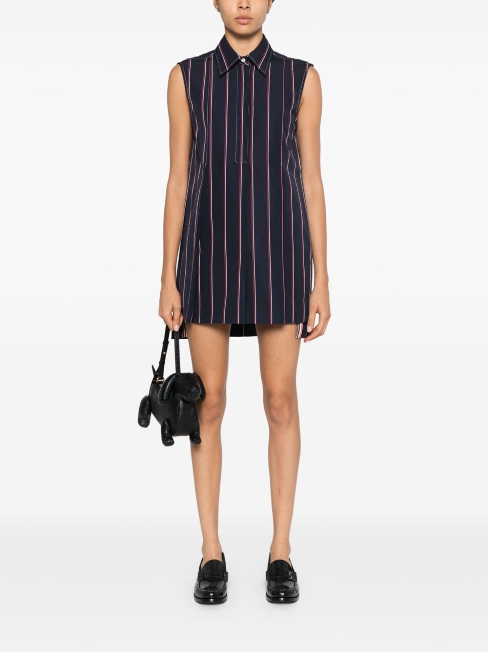 RWB-stripe shirt dress - 2
