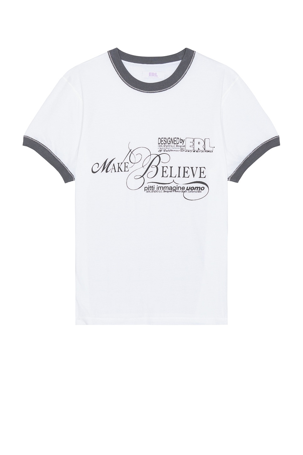 ERL Unisex Make Believe T-Shirt Knit | forward | REVERSIBLE