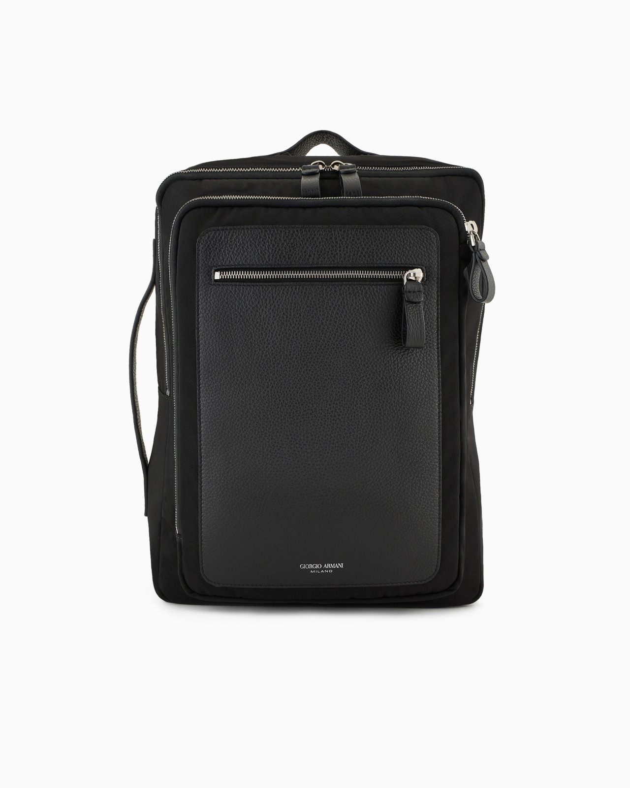 ASV nylon and pebbled-leather backpack - 1