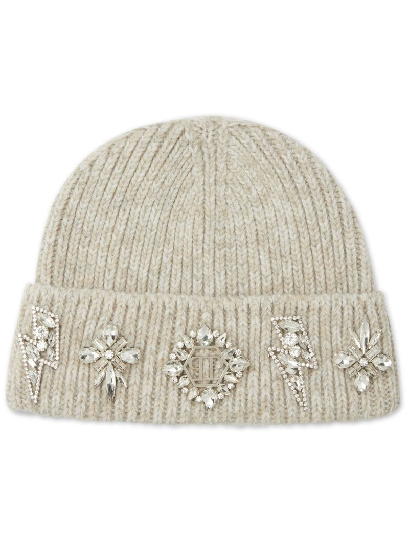 brooch-detail beanie 1