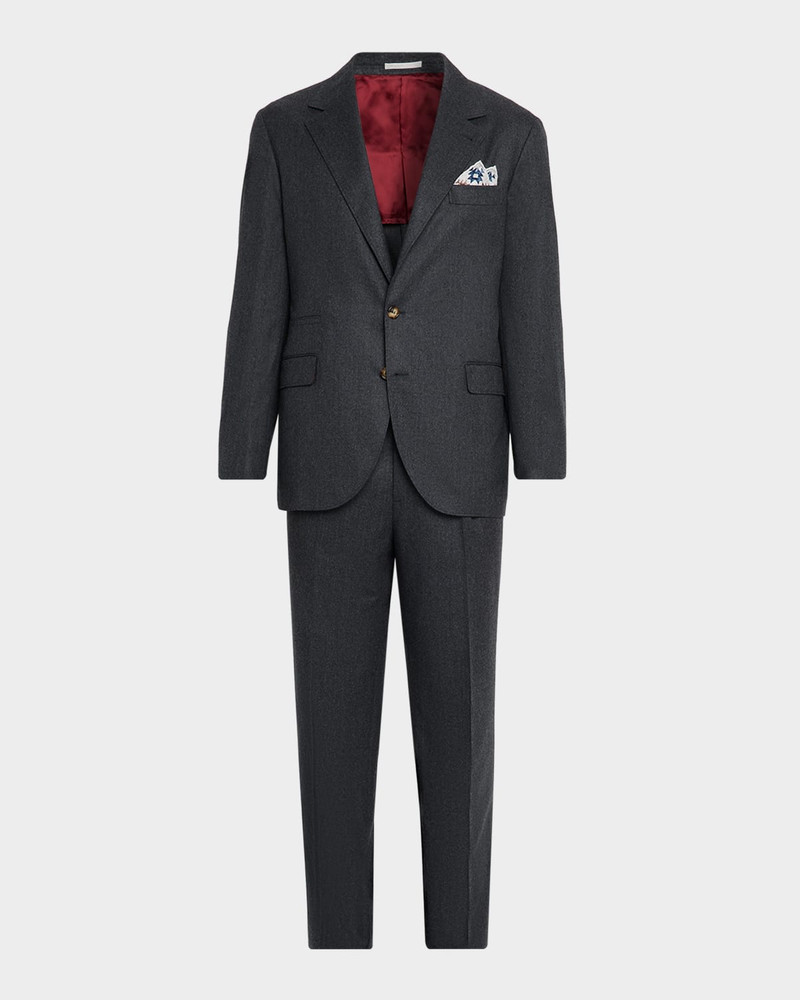 Men's Wool Flannel Two-Piece Suit 1