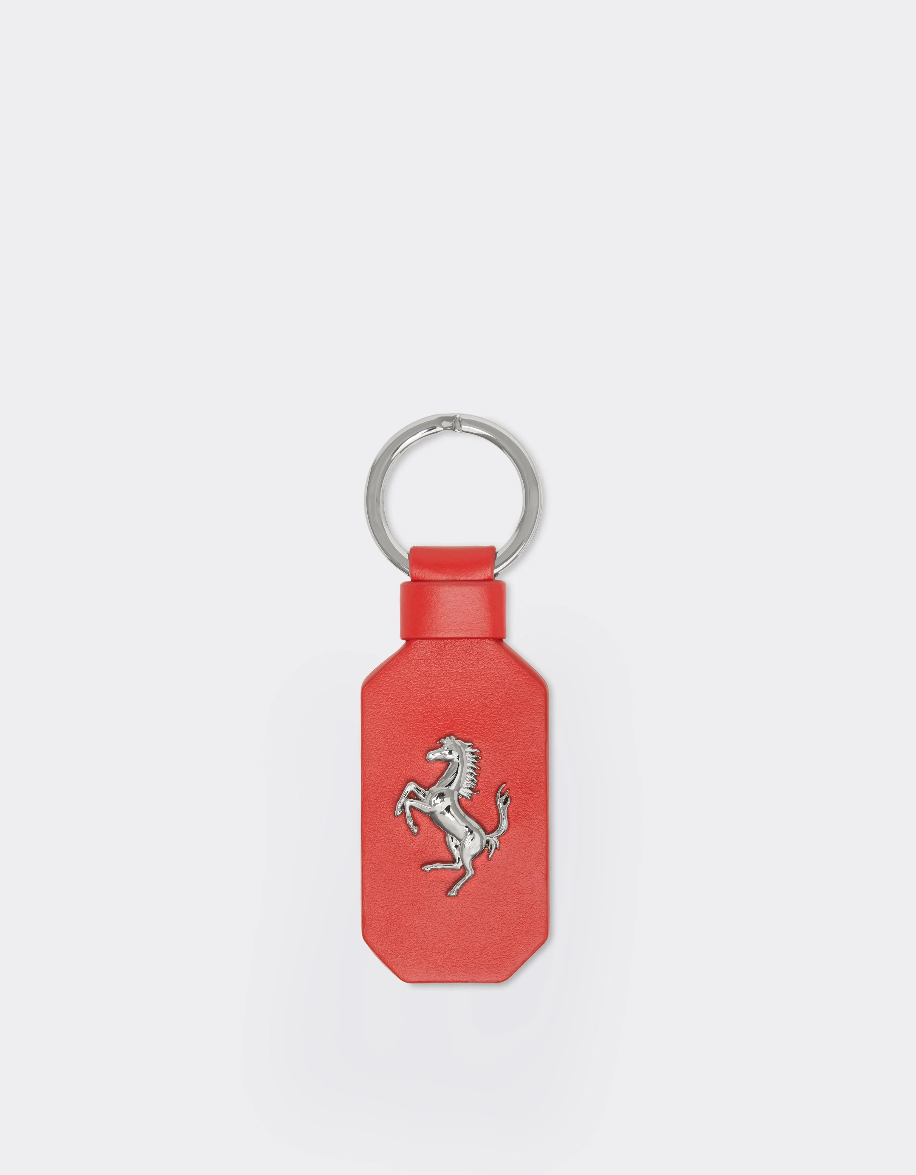 Leather Keyring with Prancing Horse - 1