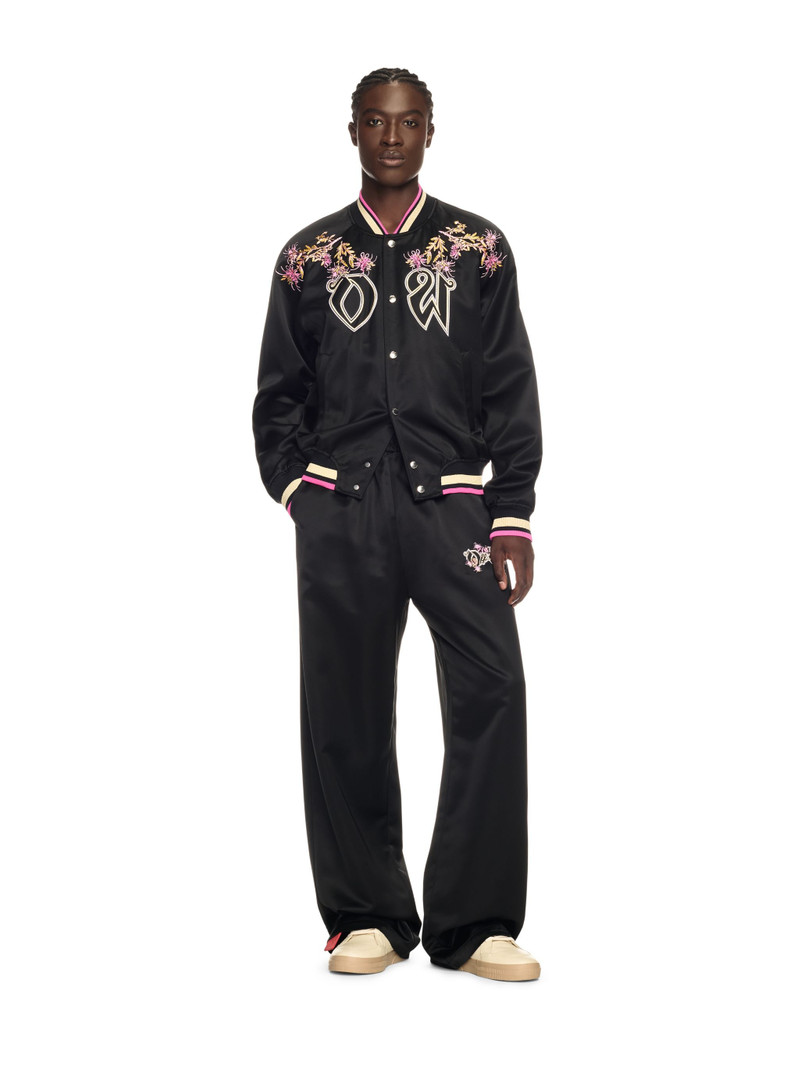 Off-White Blakc Eagle Satin Souvenir Jacket outlook