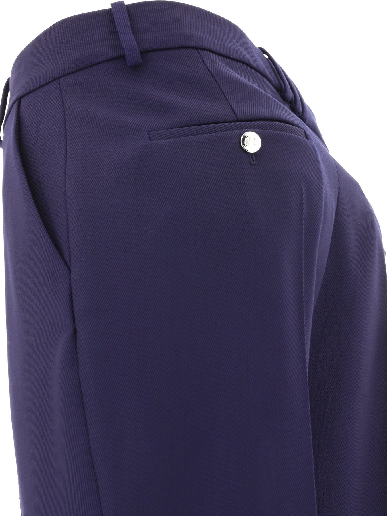 Twill Tailored Trousers Blue - 4