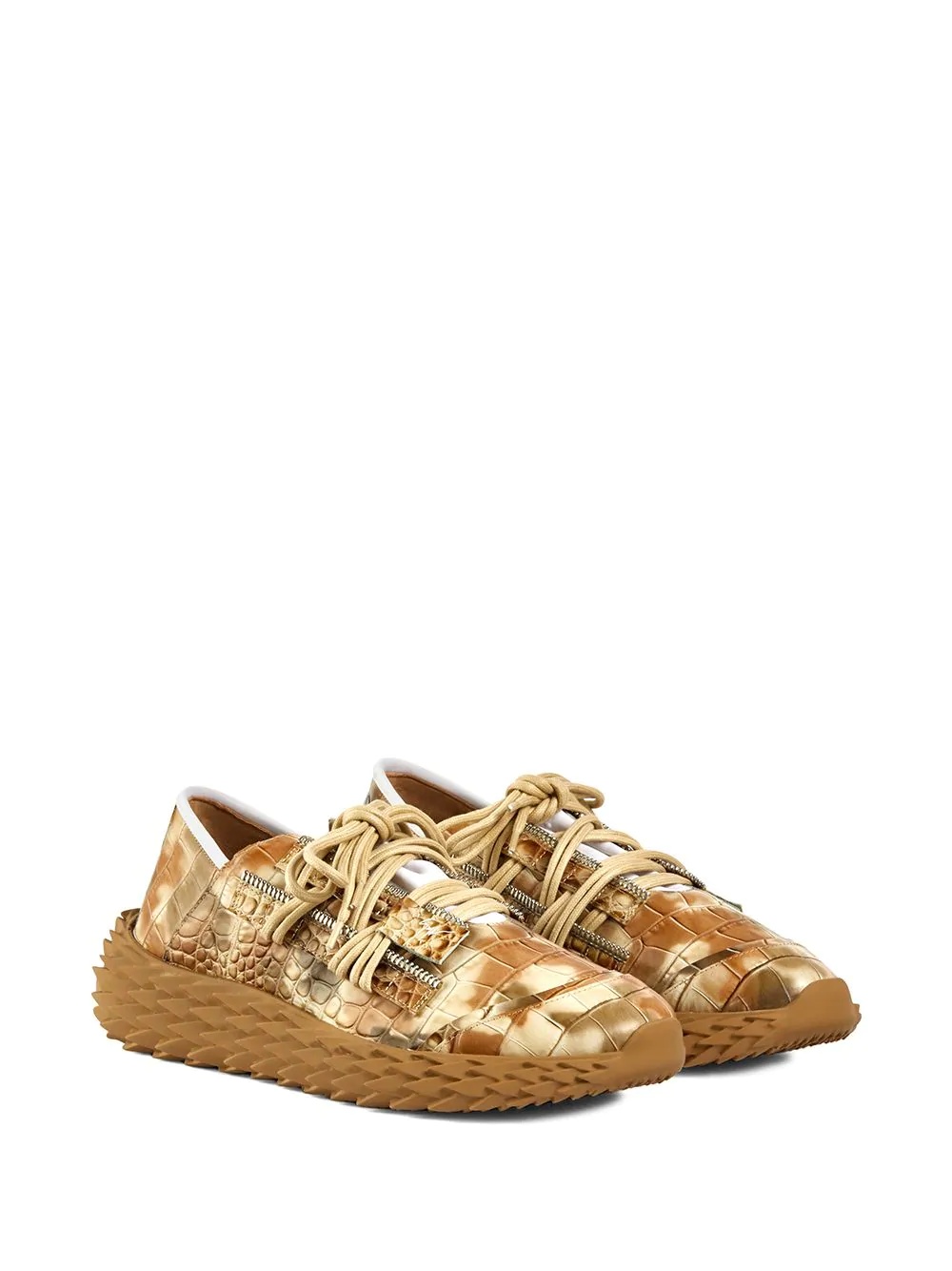 Urchin crocodile-effect leather sneakers - 2