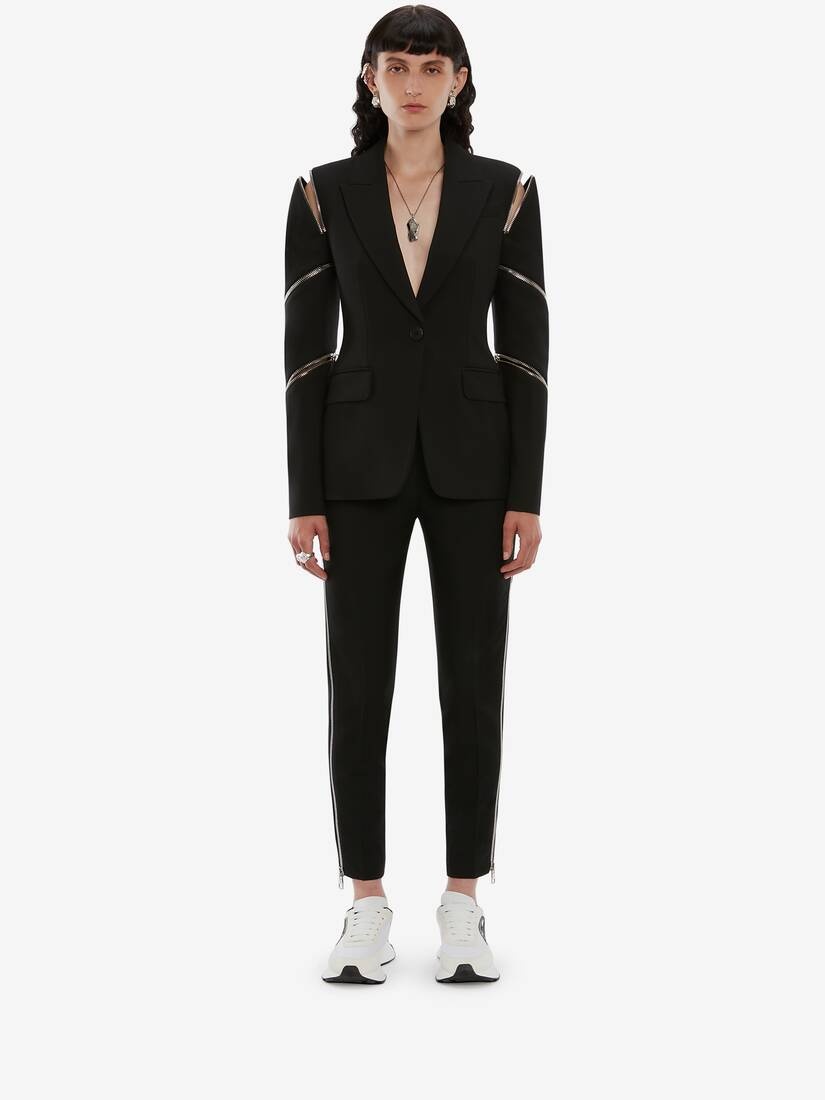 Spiral Zip Jacket in Black - 2