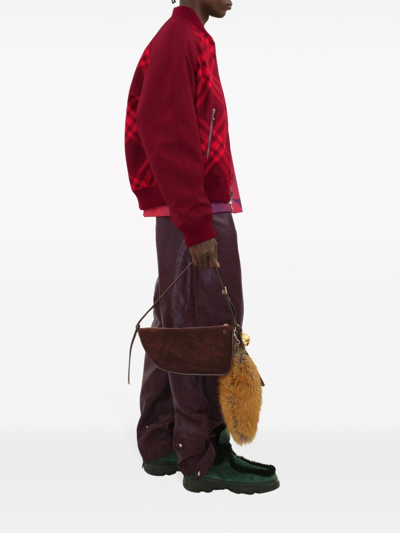 reversible check-print bomber jacket 3