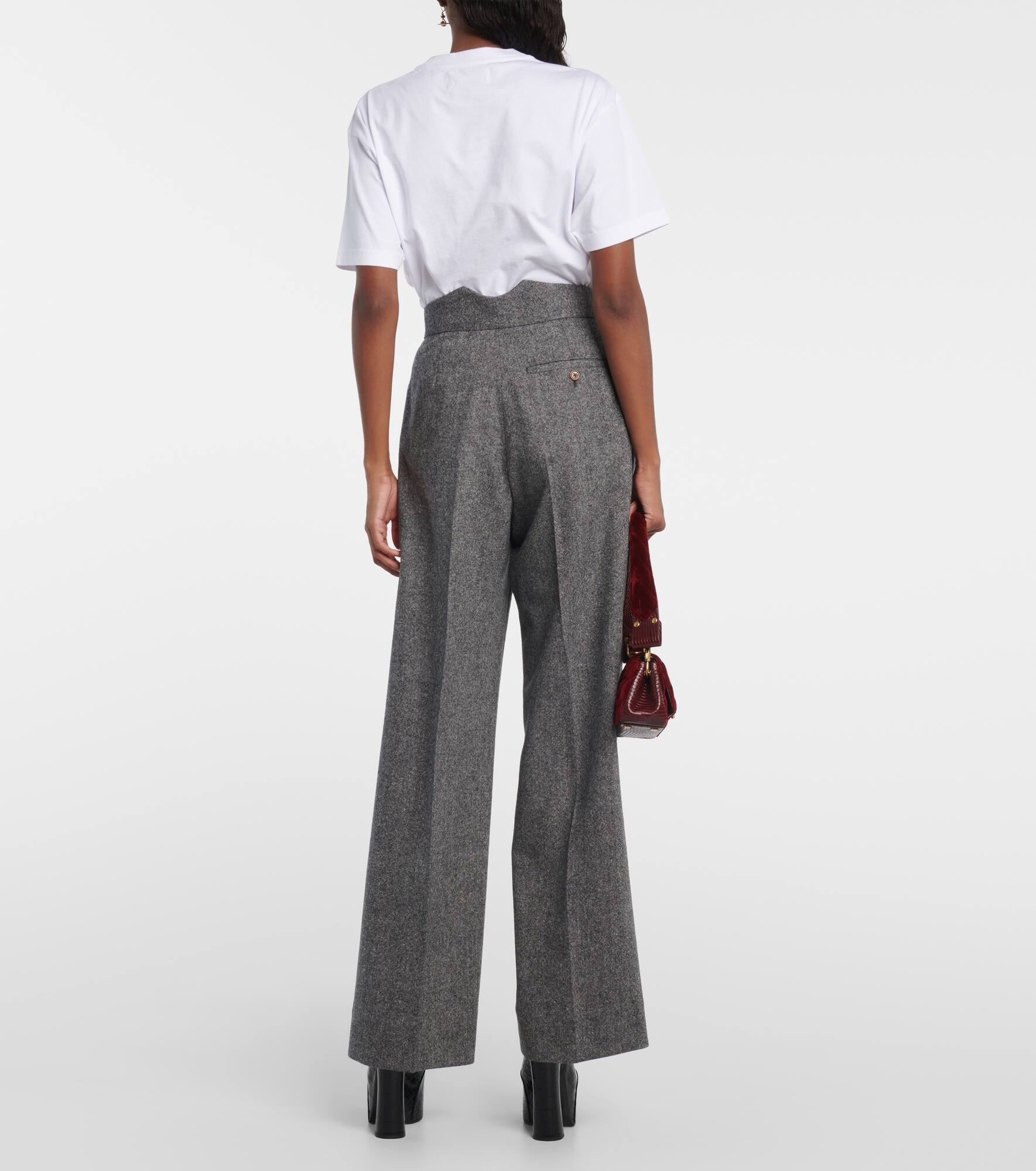 Tailored straight wool pants - 3