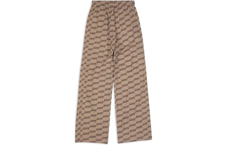 Balenciaga BB Monogram Tracksuit Pants 'Beige Brown' 704720TML369378 - 2