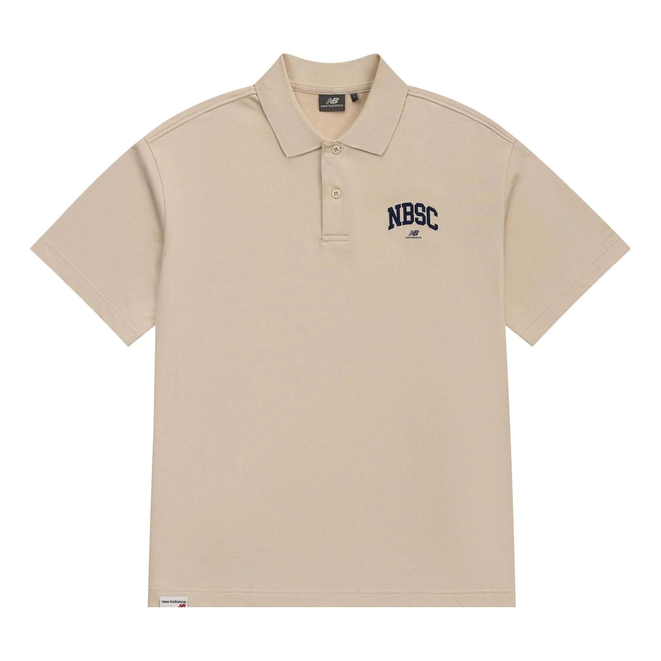 New Balance Logo Polo Tee 'Beige' 5FD25363-CRE - 1