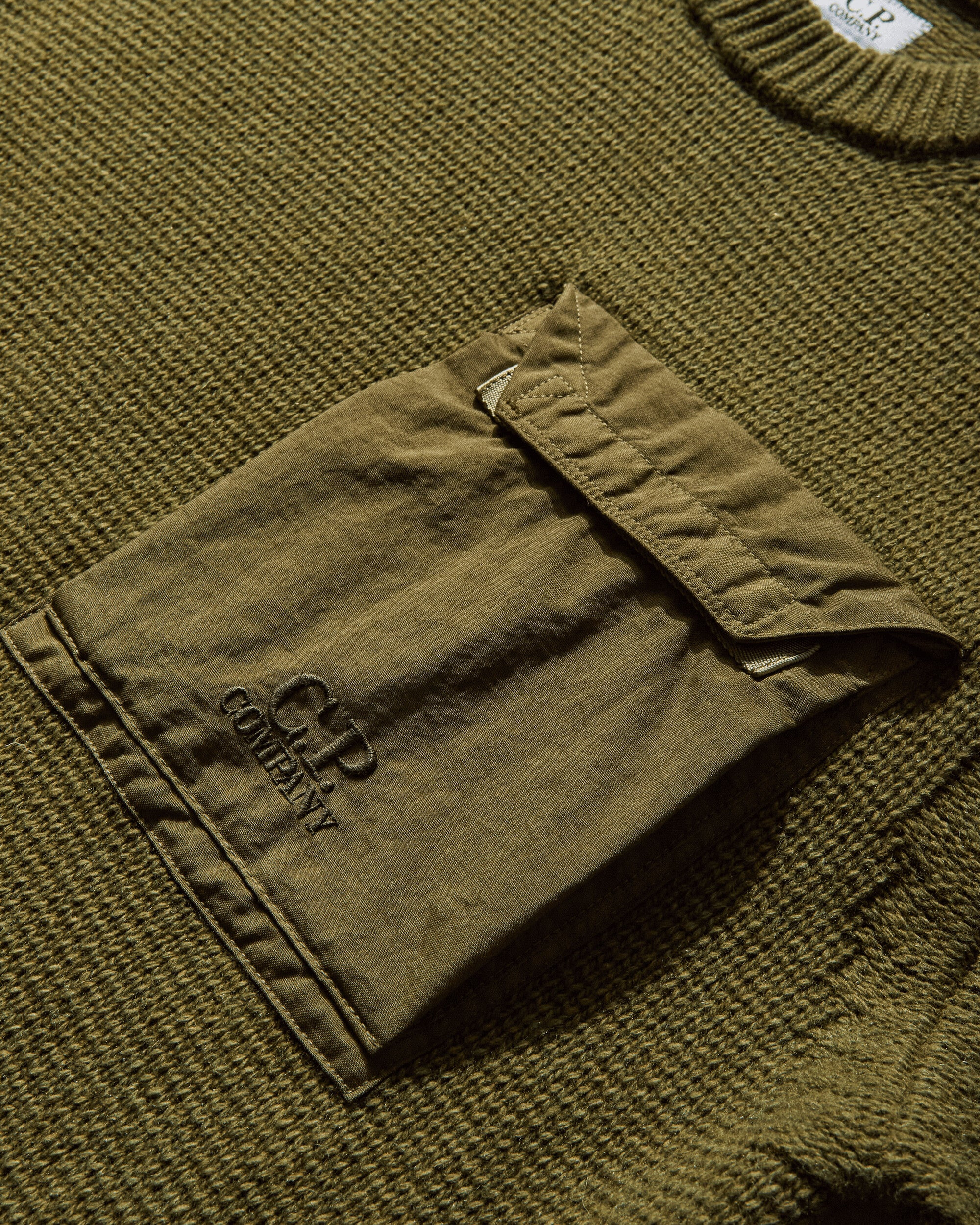 Men's Lambswool Crewneck Sweater Capers - 4