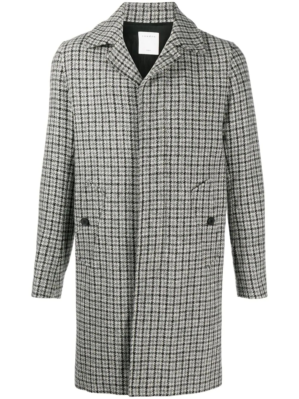 houndstooth single-breasted coat - 1