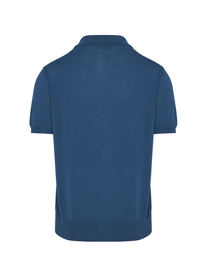 Canali zip short-sleeve polo shirt outlook