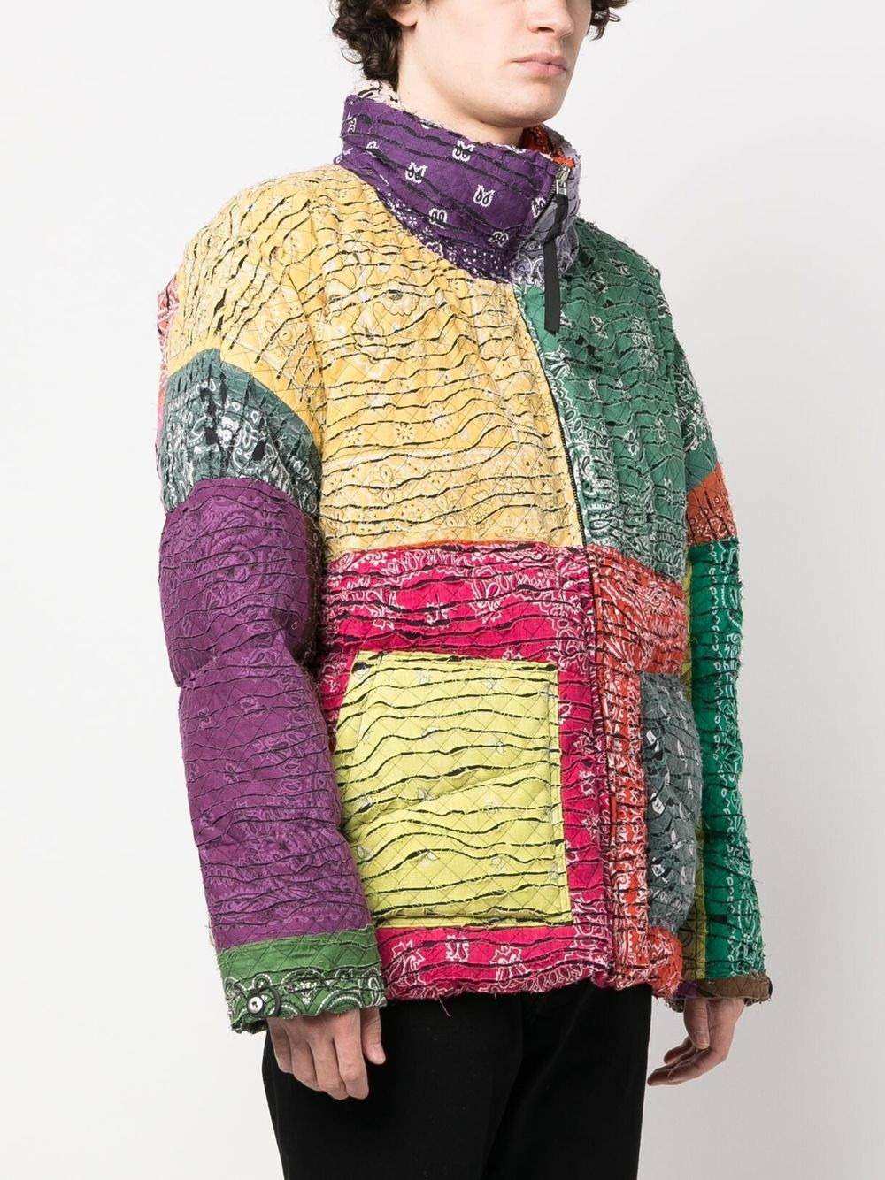 patchwork bandana-print jacket - 3