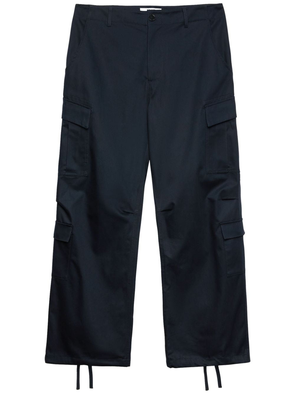 straight-leg cotton cargo trousers - 1