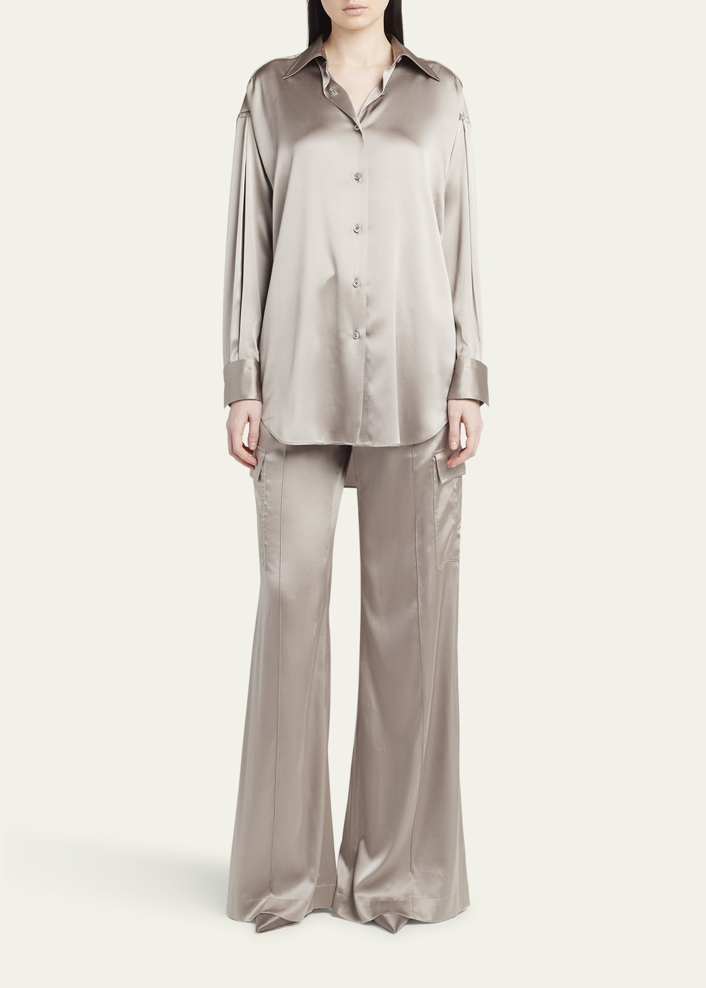Button-Down Silk Shirt - 2