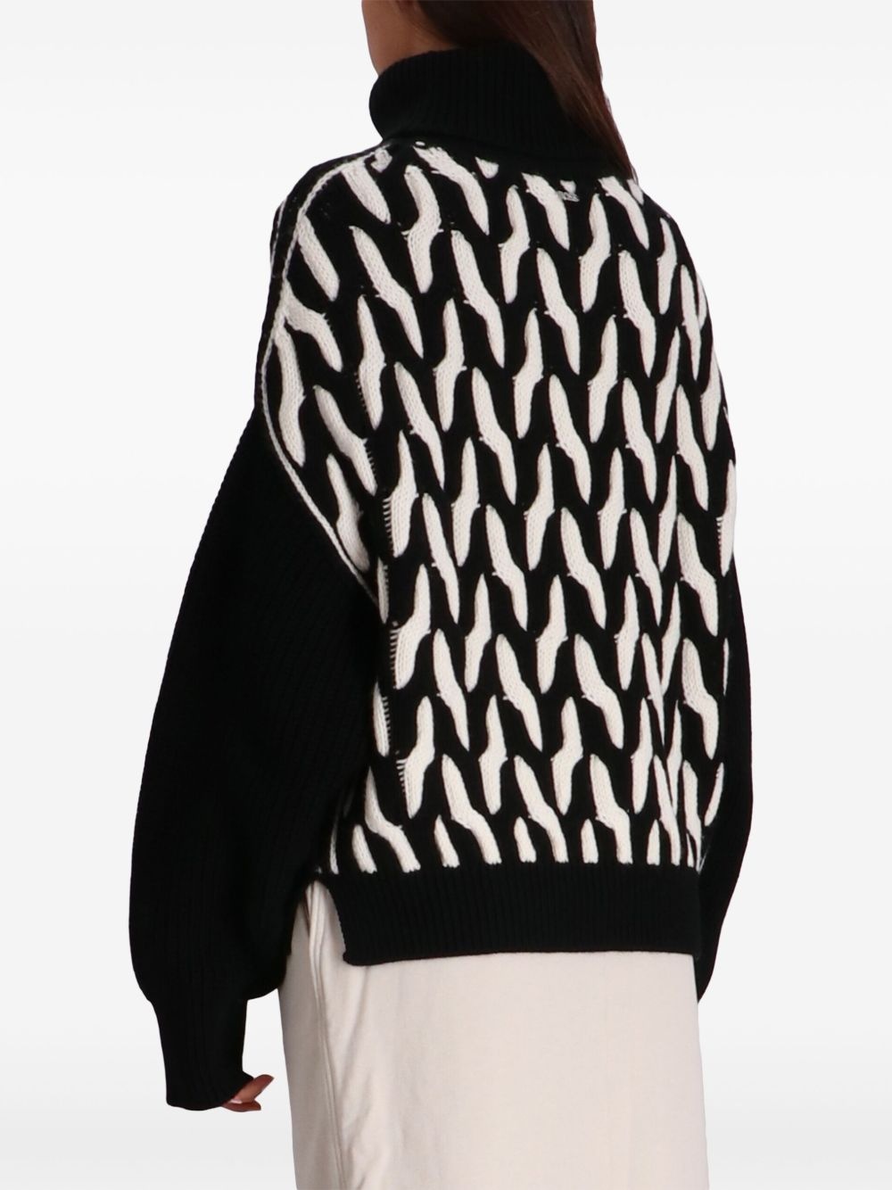 cable-knit wool sweater - 4