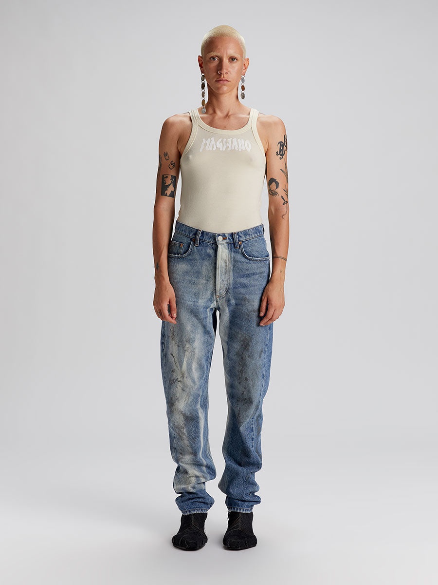 MAGLIANO UNREGULAR CONTAINO JEANS サイズS Magliano 'unregular' Dirty Jeans | italist