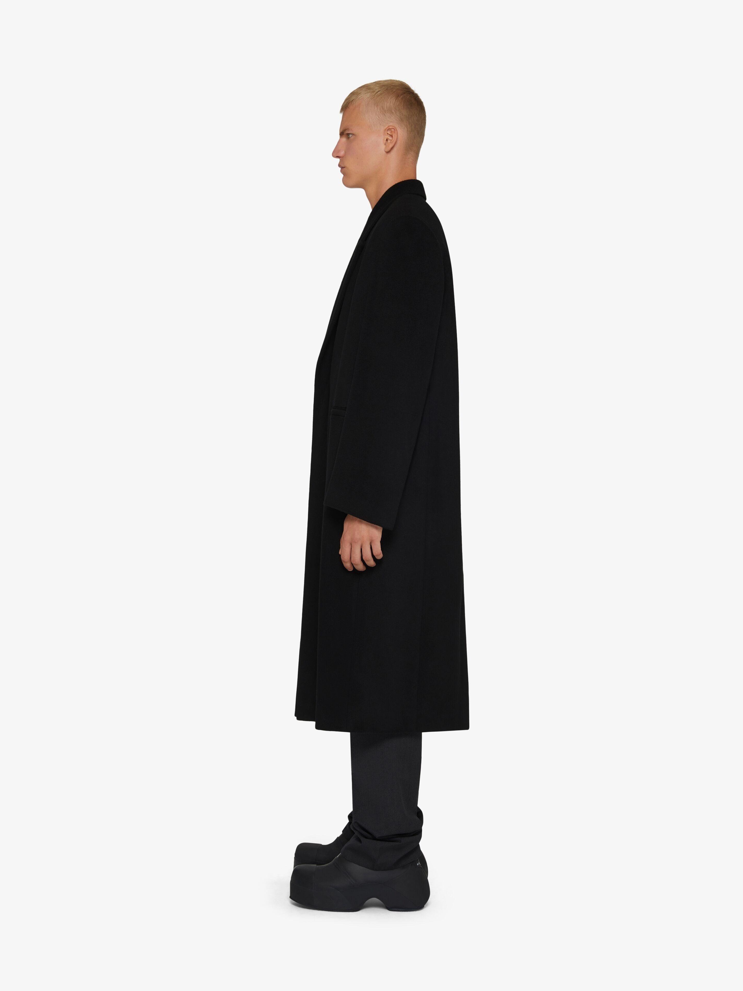 OVERLAPPED COAT IN WOOL AND CASHMERE - 3