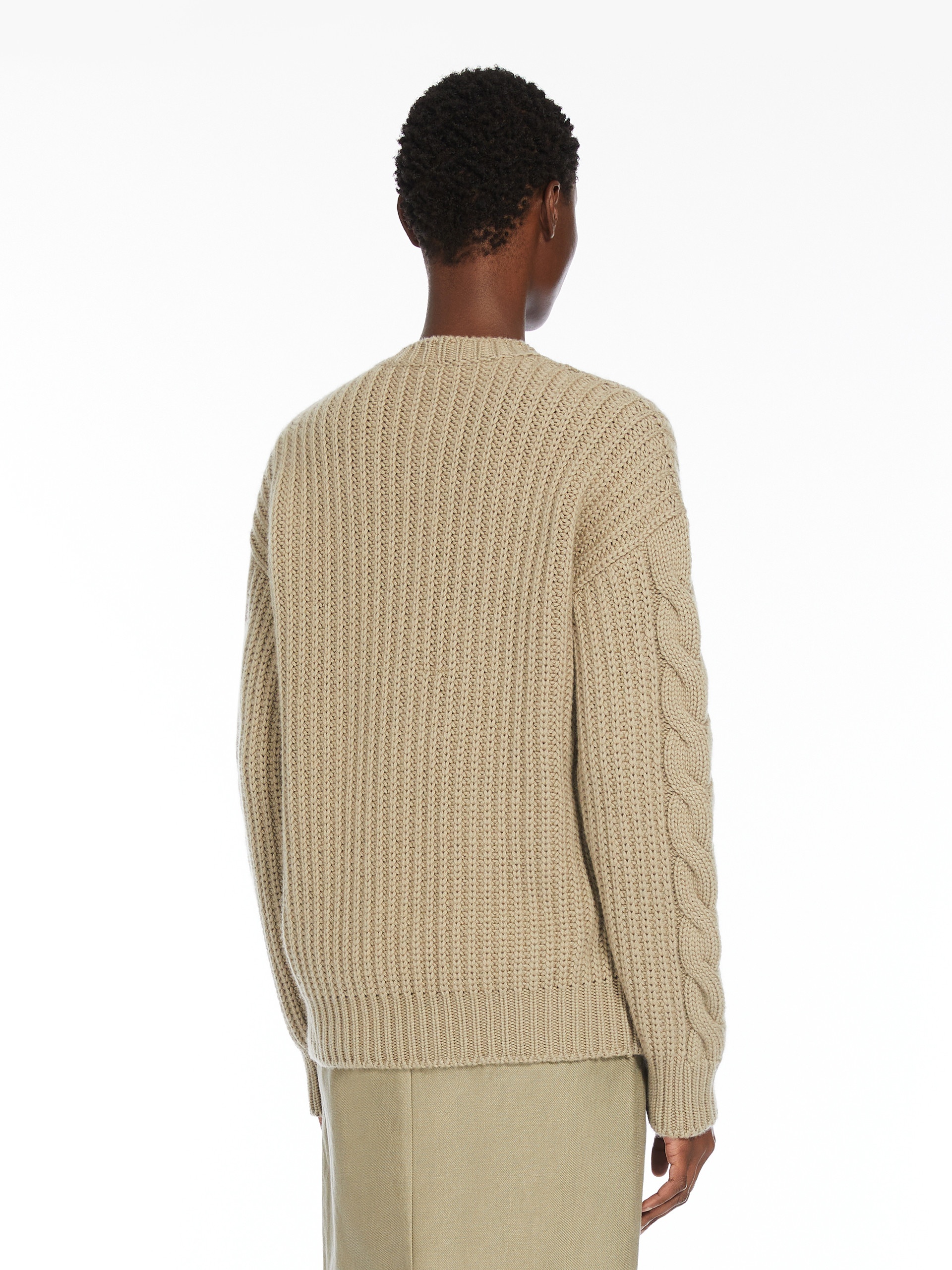 ACCIAIO1234 Ribbed cotton oversized pullover - 4