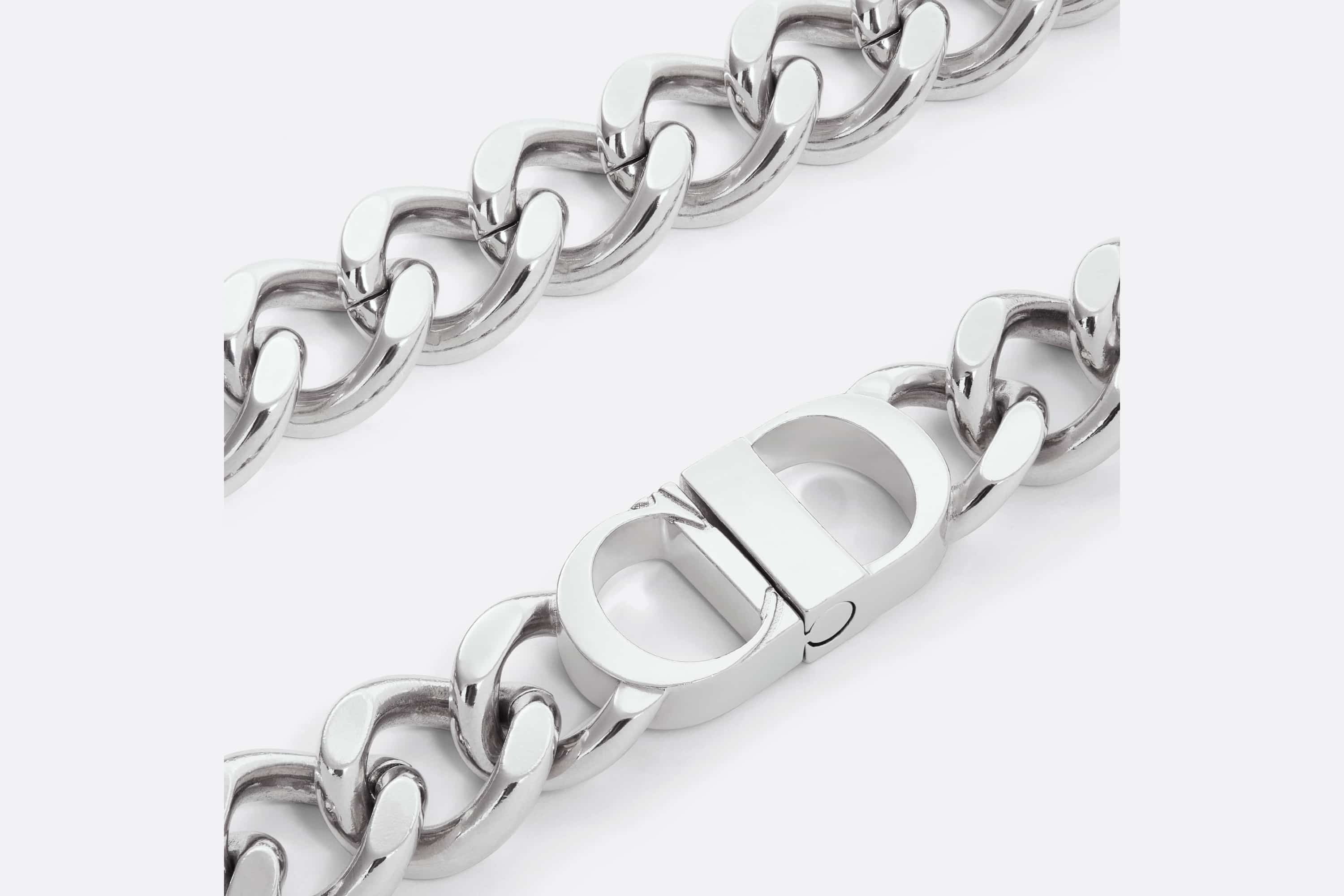 CD Icon Thin Chain Link Necklace